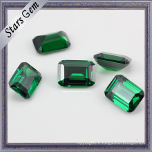 Bonne qualité Rectangle Forme Vert Synthétique Nano Gemstone